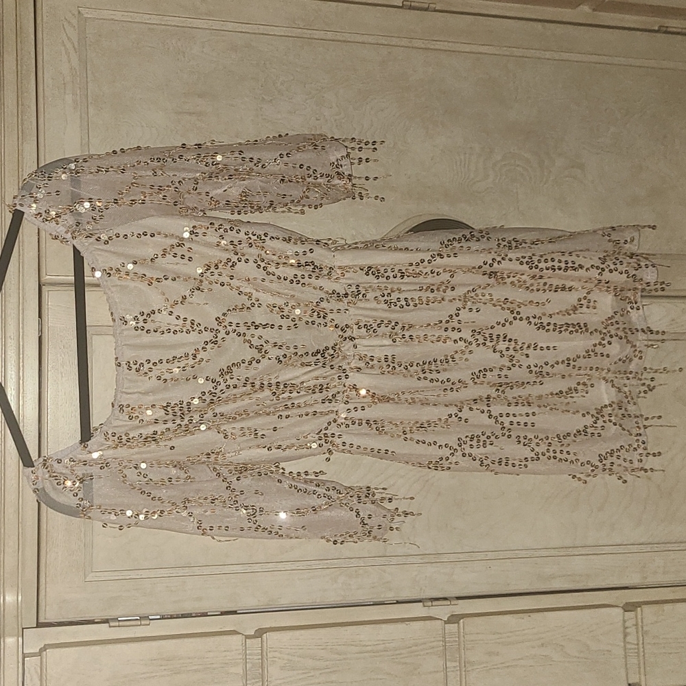 Sparkly cute gold sequin dress